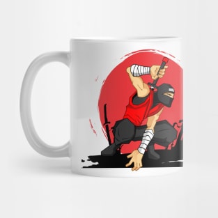 ninja pose with sword Mug